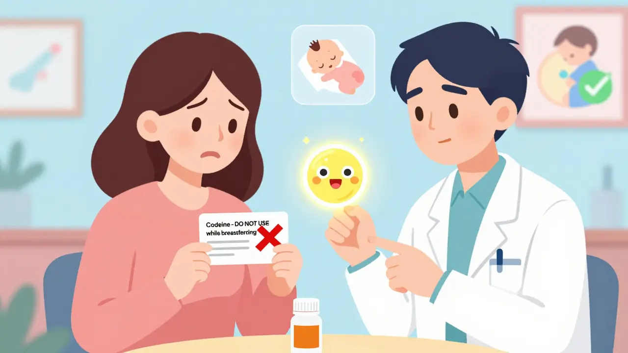 Mother being advised to avoid codeine and choose safer pain relief