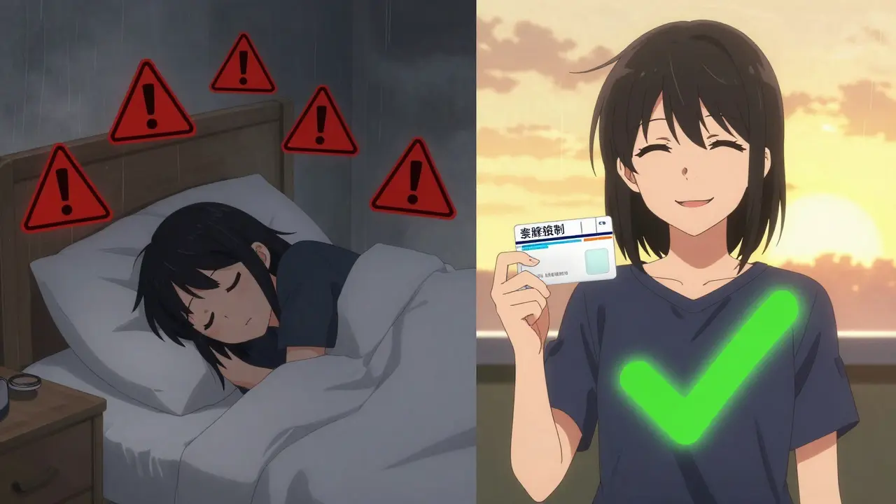 Split scene: a person suffering on one side, healed and hopeful on the other, with glowing medical icons.