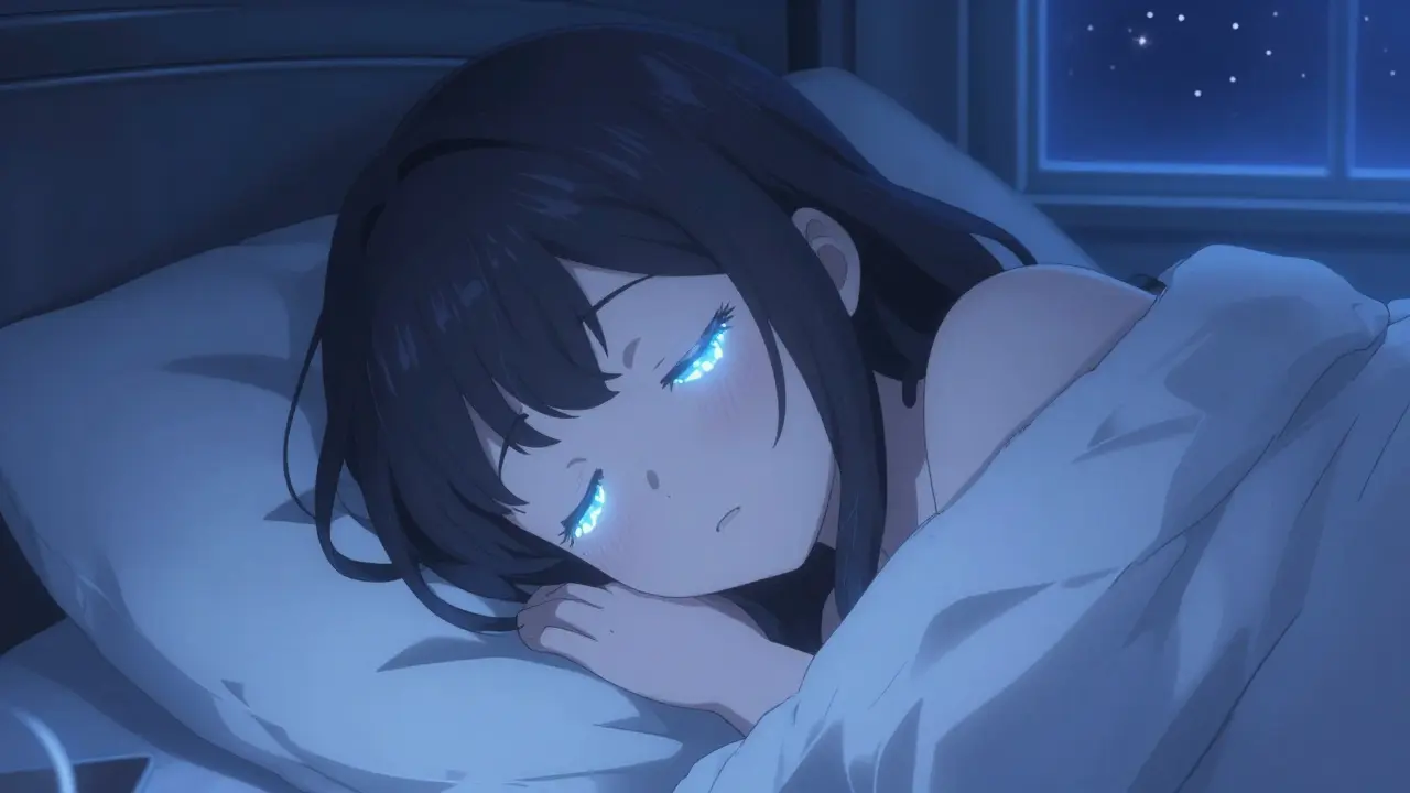 Teen sleeping with Ortho-K lenses at night